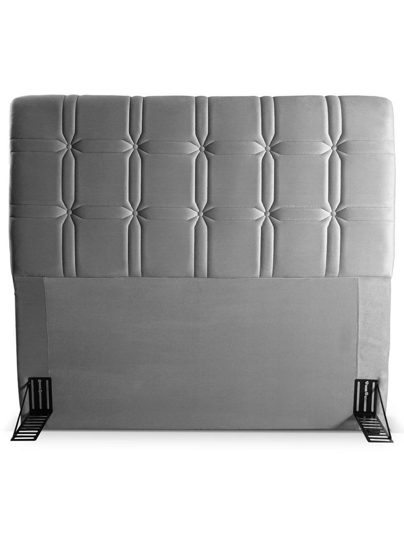 Cabeceira para cama de casal hellen zeus com revestimento platinum - 140cm de largura