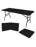 Mesa Dobrável Gallant Vira Maleta Portátil 1,80m Preto com Alça (GMD22A01A-PT)