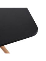 Conjunto Mesa Jantar Quadrada Eiffel 80cm Preto Mdf + 4 Cadeiras Charles Eames