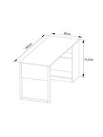 Mesa Multiuso Escritório Me4182 160cm Amêndoa Preto Tecno Mobili
