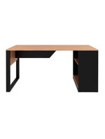 Mesa Multiuso Escritório Me4182 160cm Amêndoa Preto Tecno Mobili