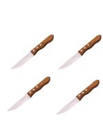 Quatro facas jumbo churrasco - madeira - 25cm