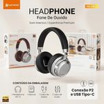 Fone de Ouvido Peining Bluetooth 60 Pei - HS12 (Preto)