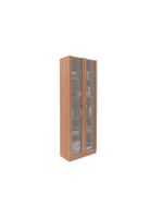 Estante de Escritório ME4115 c/ 2 Portas c/ Vidro Branco - Tecno Mobili