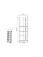 Estante de Escritório ME4115 c/ 2 Portas c/ Vidro Branco - Tecno Mobili