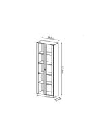 Estante de Escritório ME4115 c/ 2 Portas c/ Vidro Branco - Tecno Mobili