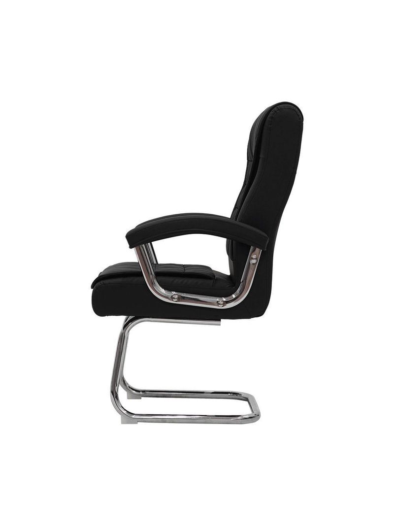 Cadeira De Escritório Fixa Munique Confort Ergonômica Preta