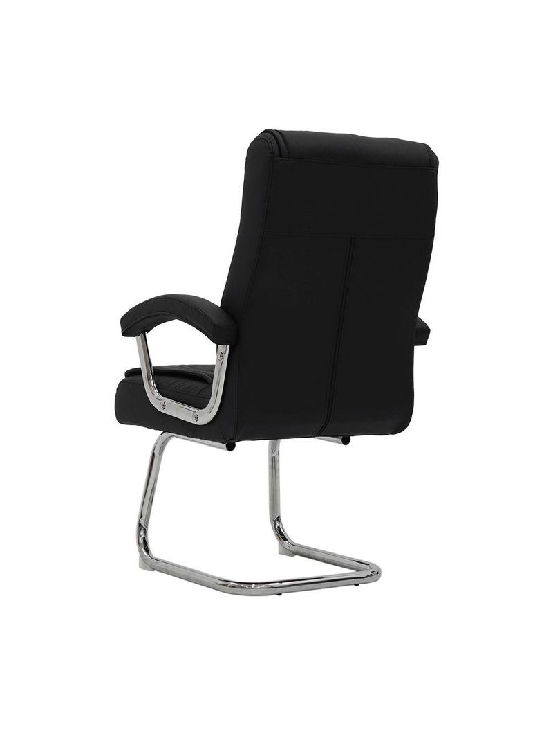 Cadeira De Escritório Fixa Munique Confort Ergonômica Preta