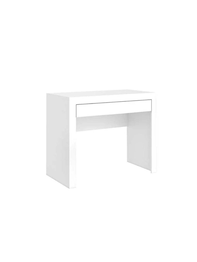 Mesa Notebook Escritório MSM421 c/ 1 Gaveta Branco - Movelbento