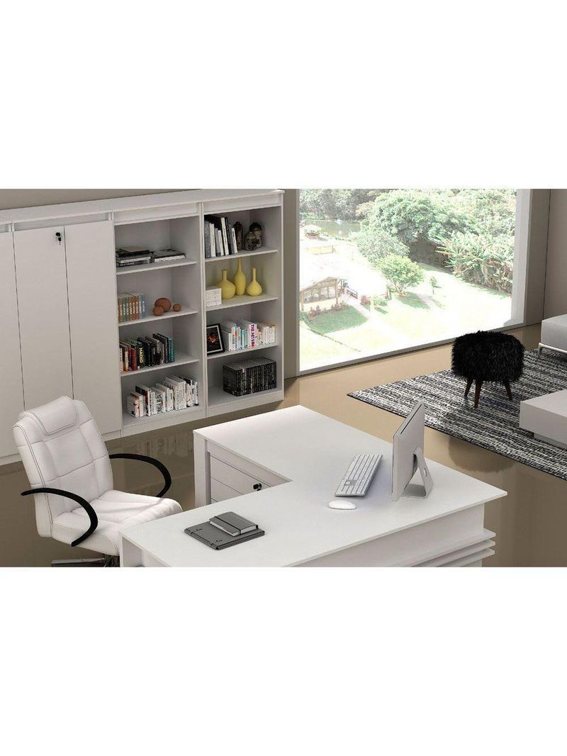 Estante de Escritório ME4150 c/ 3 Prateleiras Amêndoa - Tecno Mobili