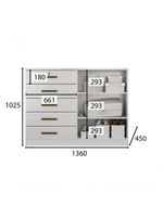 Cômoda Para Quarto Com Sapateira 5 Gavetas - Space-branco - Móveis Horizonte