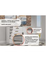 Cômoda Para Quarto Com Sapateira 5 Gavetas - Space-branco - Móveis Horizonte