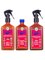 Kit shampoo + tratamento antiqueda + leave-in lola cosmetics rapunzel