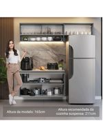 Armário de cozinha compacta suspenso 200cm cinza nice madesa xa08