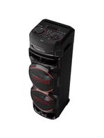 Torre de som lg xboom rnc9 com bluetooth, karaokê, entradas de microfone, guitarra e alto-falantes duplos