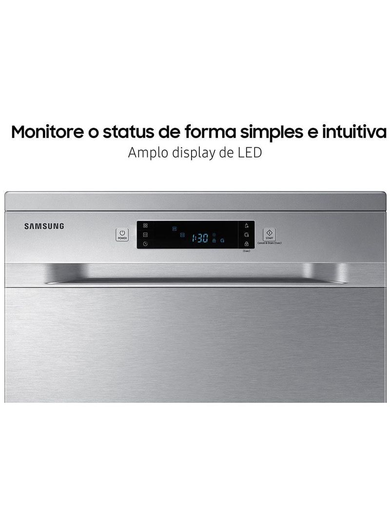 Lava-louças samsung dw60c7050fs/az 14 serviços com display de led 110v – inox