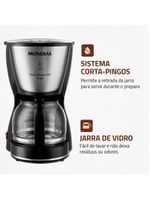 Cafeteira elétrica mondial dolce arome inox c-30 18 xícaras - preta