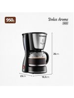 Cafeteira elétrica mondial dolce arome inox c-30 18 xícaras - preta