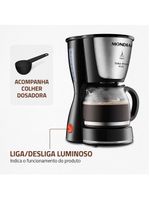 Cafeteira elétrica mondial dolce arome inox c-30 18 xícaras - preta