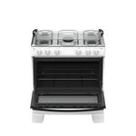 Fogão 5 Bocas Atlas Mônaco Plus Mesa De Inox Bivolt Branco