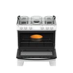 Fogão 5 Bocas Atlas Mônaco Plus Mesa De Inox Bivolt Branco