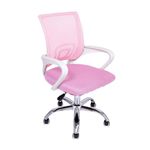 Cadeira De Escritório Begonia Tela Mesh Ergonômica Rosa Unitário