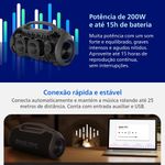 Caixa de som portátil philips boombeat tax400b/78 200w bluetooth alça removível bivolt