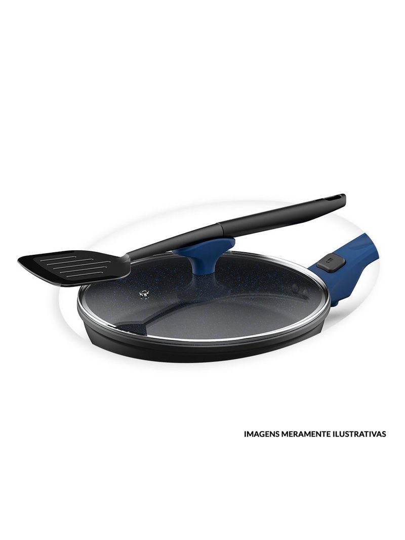 Tampa de vidro ichef polishop - shark series - 20cm - azul