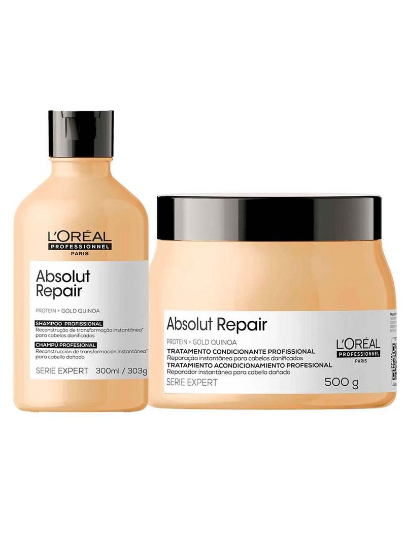 L'oréal professionnel absolut repair kit shampoo + máscara