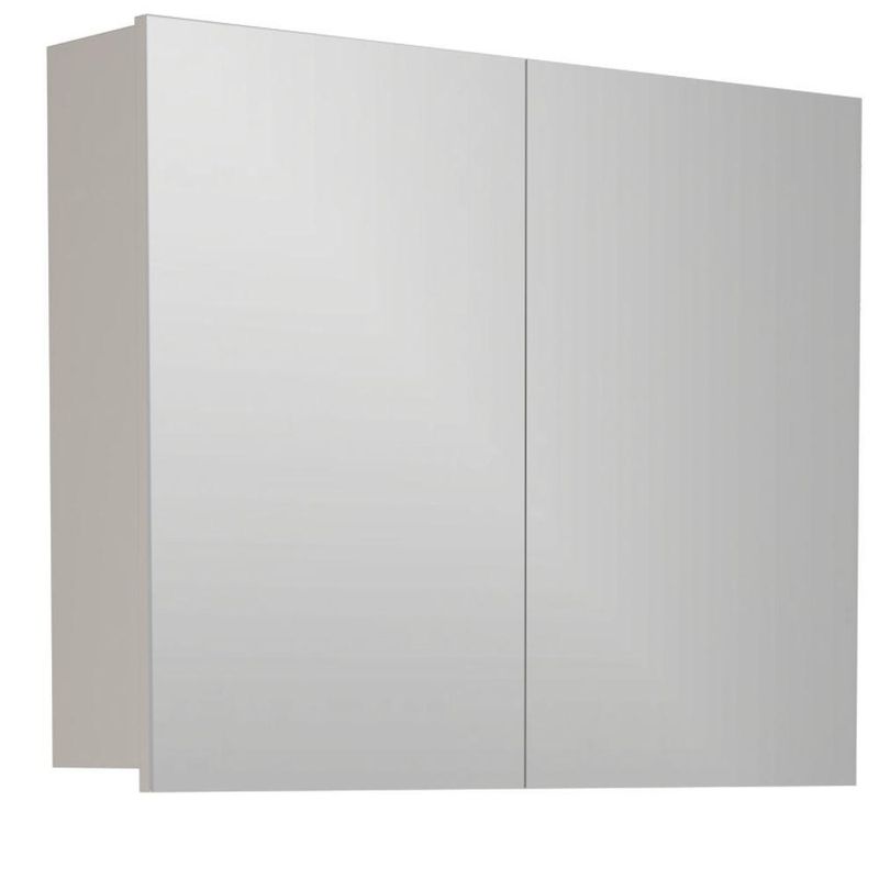 Armário Espelheira para Banheiro Boston Santiago MDF 80 cm Branco