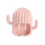 Porta Escova De Dente De Parede Cacto – Organizador Divertido Para Banheiro Rosa