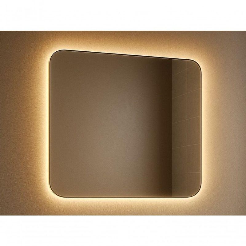 Espelheira para Banheiro com LED Estela sem Portas MDF LED Embutido 80 cm