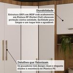 Quarto 7 Portas 5 Gavetas Cab Cs Paris Master Luciane Móveis Avelã Pf-branco Pf