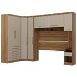 Quarto 7 Portas 5 Gavetas Cab Cs Paris Master Luciane Móveis Avelã Pf-cinammon Pf