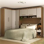 Quarto 7 Portas 5 Gavetas Cab Cs Paris Master Luciane Móveis Avelã Pf-cinammon Pf