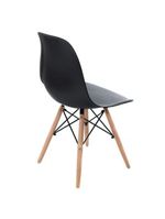 Cadeira Eiffel Charles Eames Preta Com Base De Madeira, Elegância E Conforto