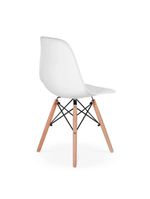 Cadeira Eiffel Charles Eames Branca Com Base De Madeira, Elegância E Conforto