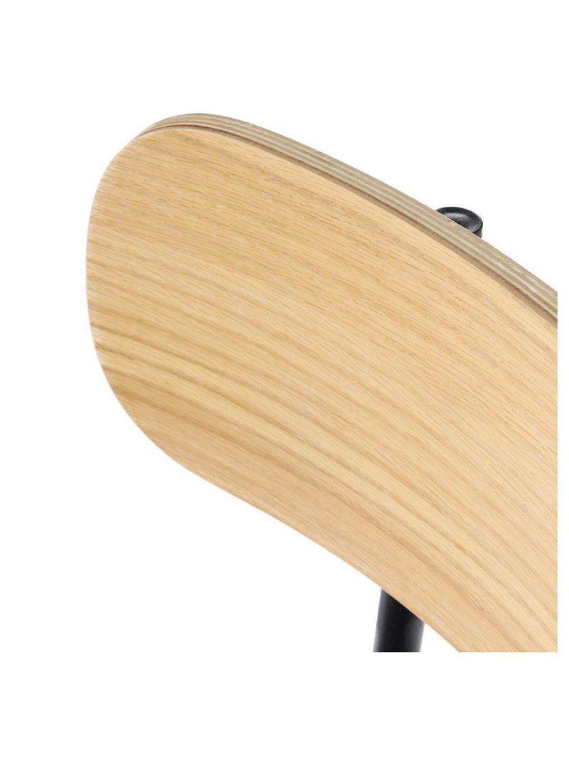 Cadeira Retro Decorativa Com Encosto Caramelo Preta Overseas