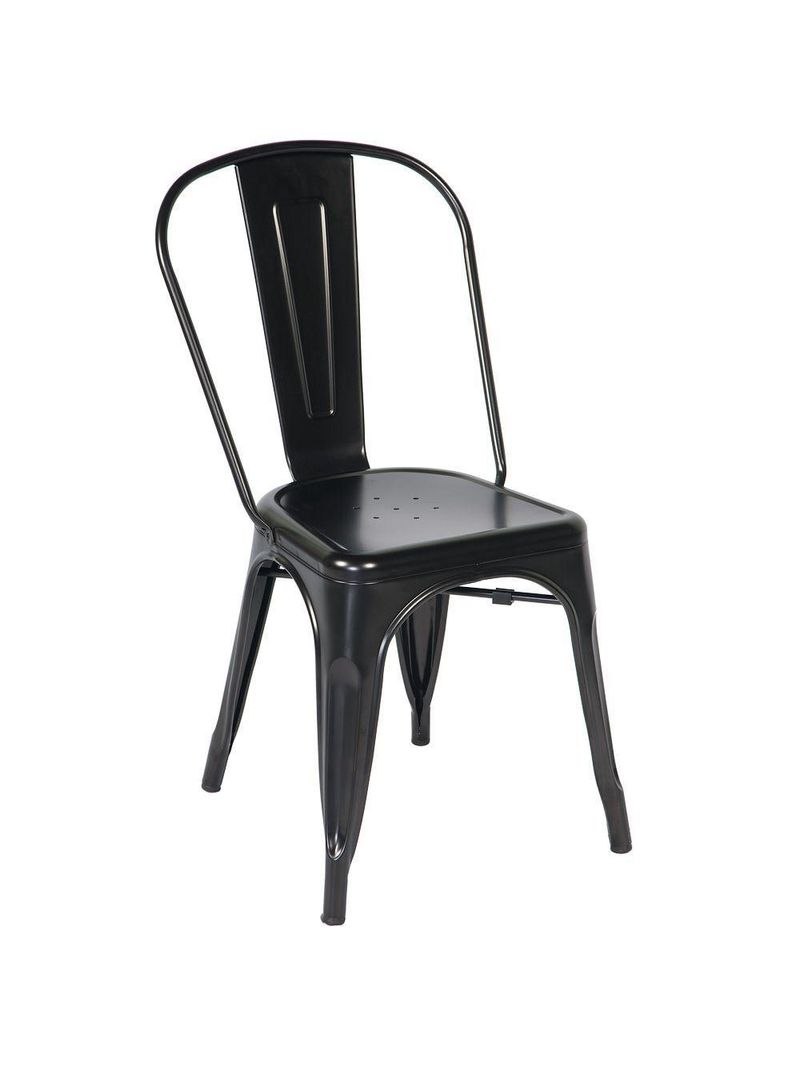 Kit Com 2 Cadeira Tolix Iron Aço Carbono Industrial Preto