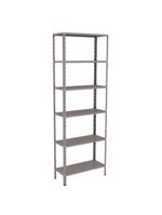 Estante 6 Prateleiras Aço Livros Quarto Cozinha Multiuso Fer Cinza