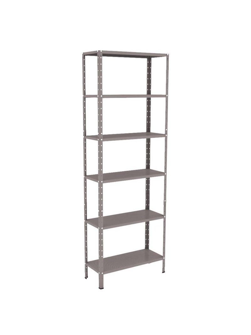 Estante 6 Prateleiras Aço Livros Quarto Cozinha Multiuso Fer Cinza