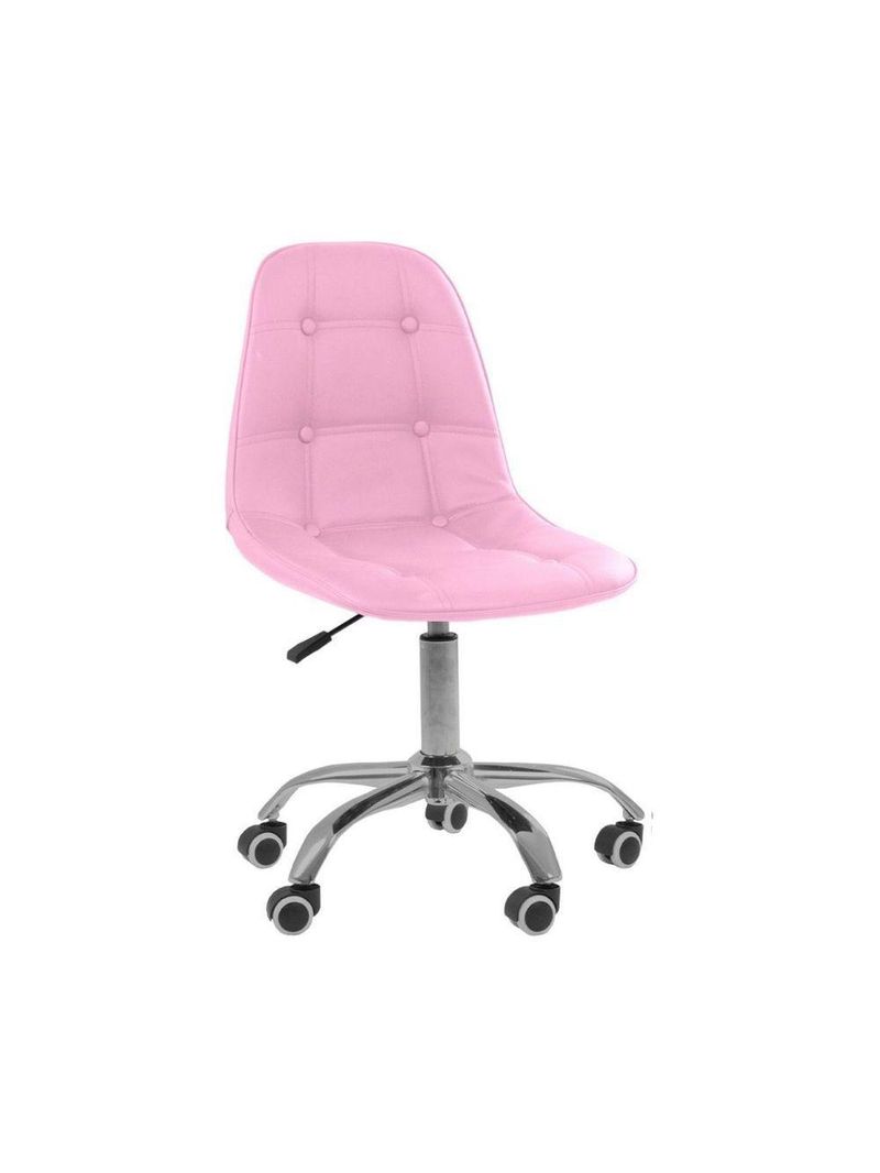 Cadeira Office Eiffel Botonê Ajustável Oficial Girat + Ebook Rosa 1