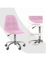 Cadeira Office Eiffel Botonê Ajustável Oficial Girat + Ebook Rosa 1