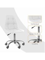 Cadeira Office Eiffel Botonê Ajustável Oficial Girat + Ebook Branco 1