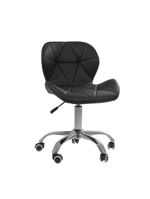 Cadeira Office Eiffel Slim Com Base Giratória E Ajustável Preto