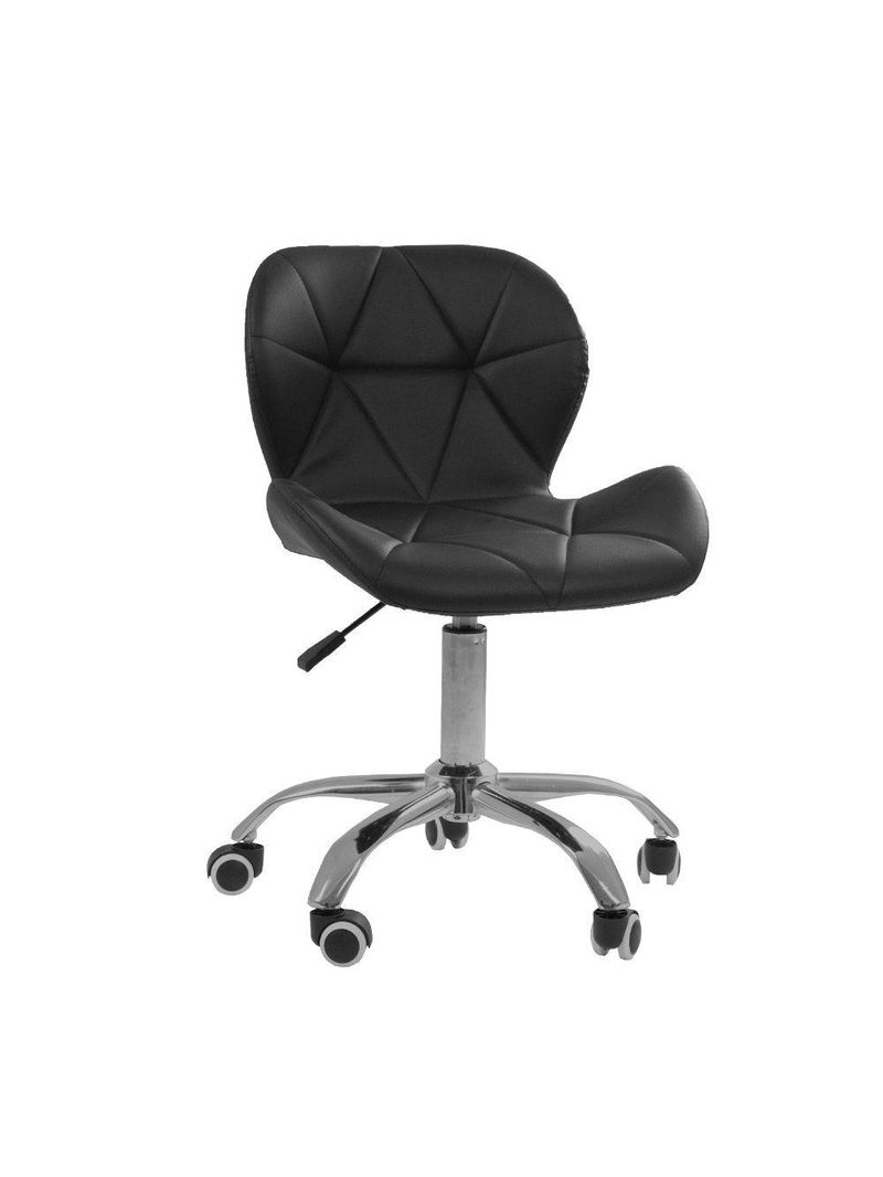 Cadeira Office Eiffel Slim Com Base Giratória E Ajustável Preto