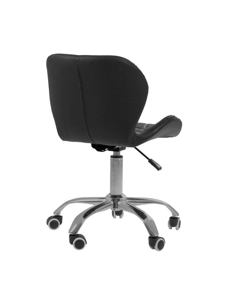Cadeira Office Eiffel Slim Com Base Giratória E Ajustável Preto