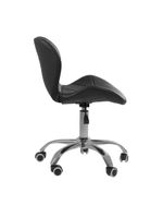 Cadeira Office Eiffel Slim Com Base Giratória E Ajustável Preto