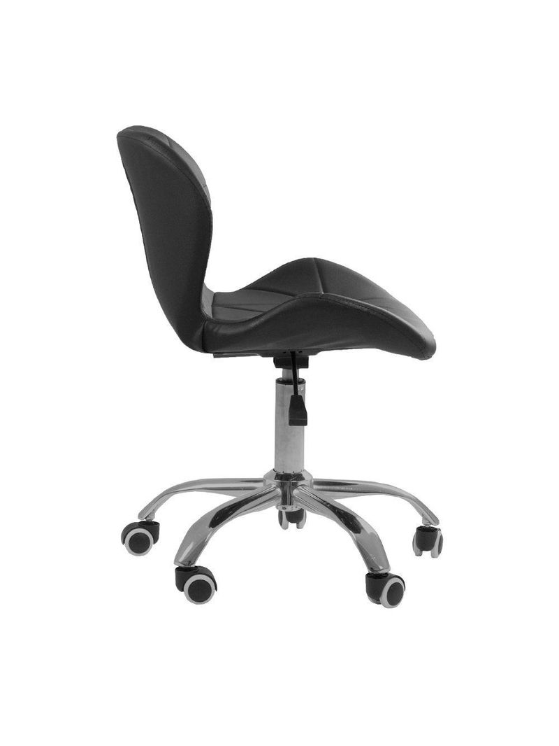 Cadeira Office Eiffel Slim Com Base Giratória E Ajustável Preto