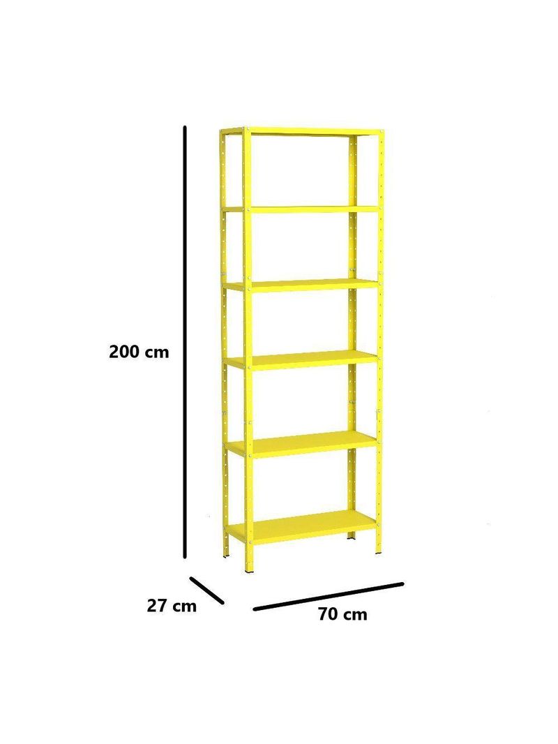 Estante Aço 6 Prateleiras Livros Cozinha Quarto Eaf013